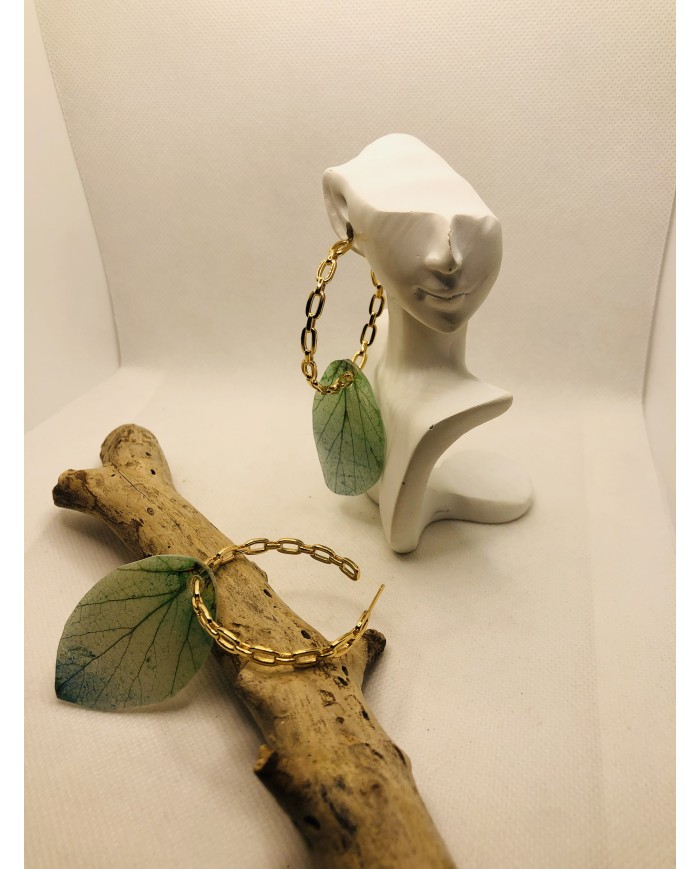 EDICIÓN LIMITADA pendientes de hoja natural artesanos