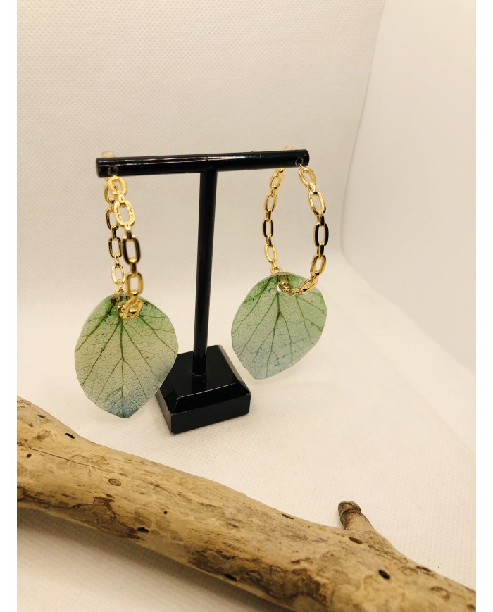 EDICIÓN LIMITADA pendientes de hoja natural artesanos