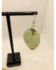 EDICIÓN PLATA pendientes artesanos de hoja natural