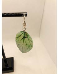 EDICIÓN PLATA pendientes artesanos de hoja natural