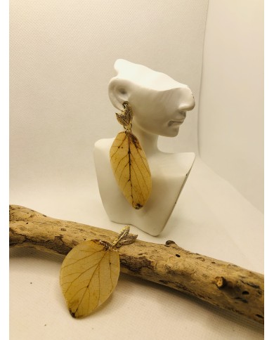 EDICIÓN LIMITADA pendientes artesanos de hoja natural