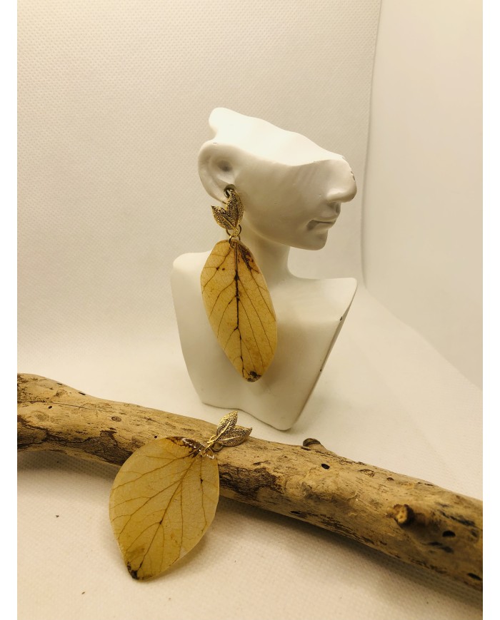 EDICIÓN LIMITADA pendientes artesanos de hoja natural