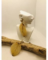 EDICIÓN LIMITADA pendientes artesanos de hoja natural