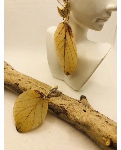 EDICIÓN LIMITADA pendientes artesanos de hoja natural