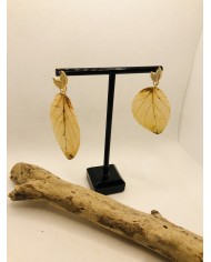 EDICIÓN LIMITADA pendientes artesanos de hoja natural