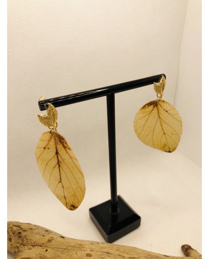 EDICIÓN LIMITADA pendientes artesanos de hoja natural