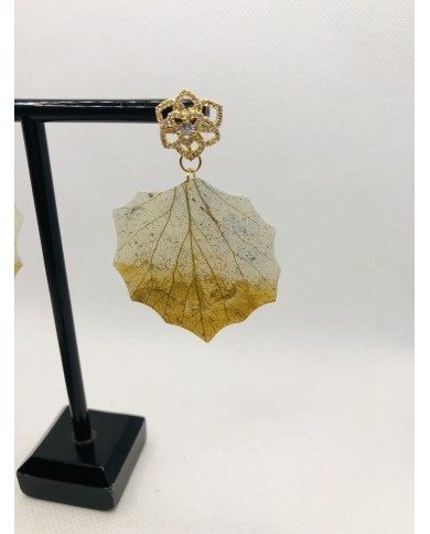 EDICIÓN LIMITADA pendientes de hoja natural artesanos