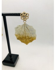 EDICIÓN LIMITADA pendientes de hoja natural artesanos