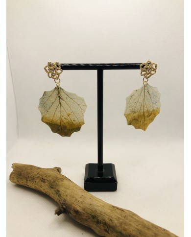 EDICIÓN LIMITADA pendientes de hoja natural artesanos