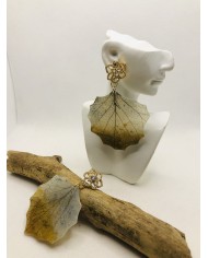 EDICIÓN LIMITADA pendientes de hoja natural artesanos