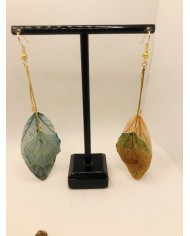 EDICIÓN LIMITADA pendientes artesanos  de hoja natural