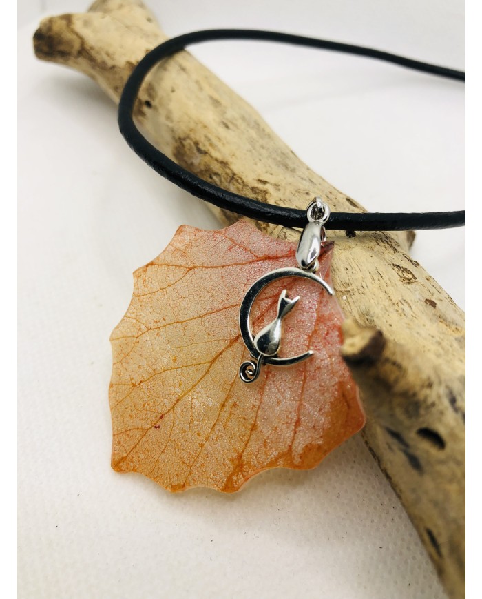 COLLAR artesano de hoja natural