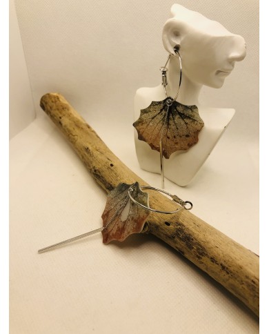 EDICIÓN LIMITADA pendientes artesanos de hoja natural