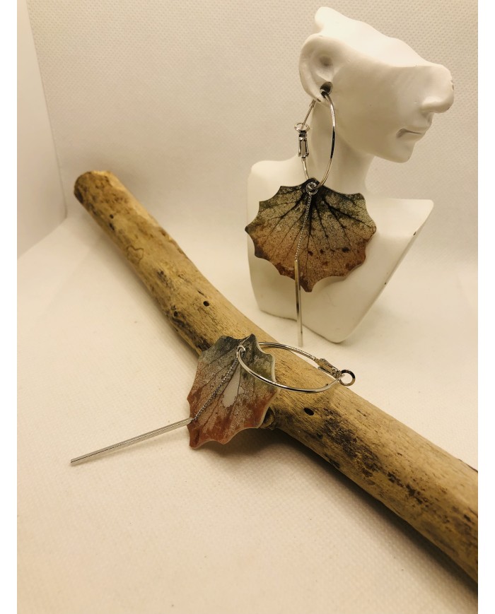 EDICIÓN LIMITADA pendientes artesanos de hoja natural