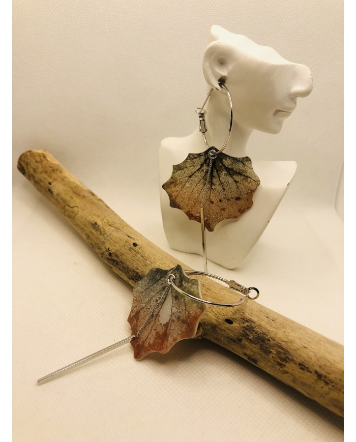 EDICIÓN LIMITADA pendientes artesanos de hoja natural