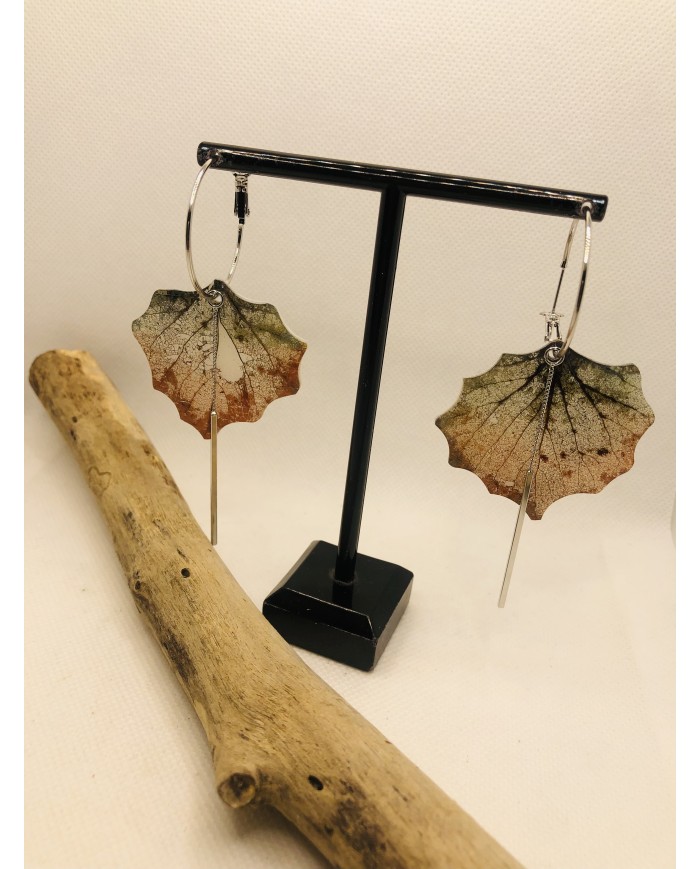 EDICIÓN LIMITADA pendientes artesanos de hoja natural