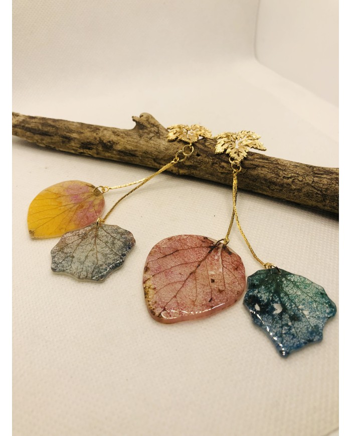 EDICIÓN LIMITADA pendientes de hoja natural artesanos