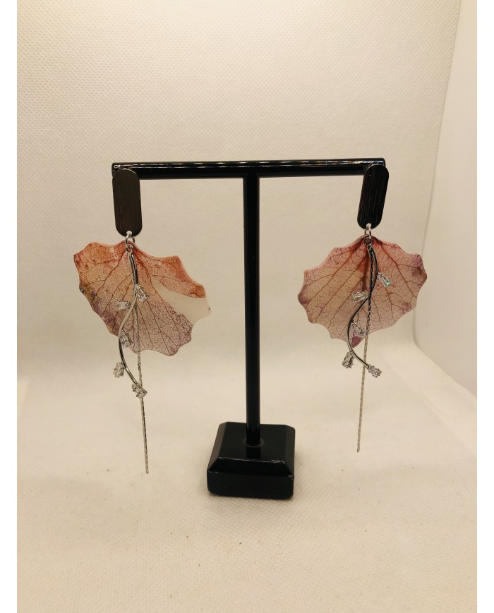 EDICIÓN LIMITADA pendientes artesanos de hoja natural