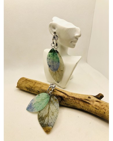 EDICICÓN LIMITADA pendientes  artesanos de hoja natural