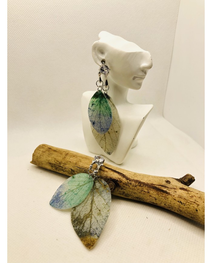 EDICICÓN LIMITADA pendientes  artesanos de hoja natural