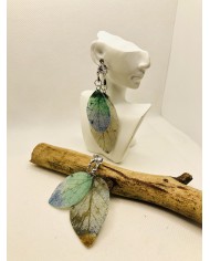 EDICICÓN LIMITADA pendientes  artesanos de hoja natural