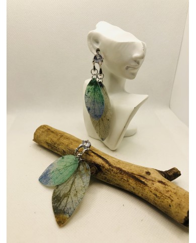 EDICICÓN LIMITADA pendientes  artesanos de hoja natural