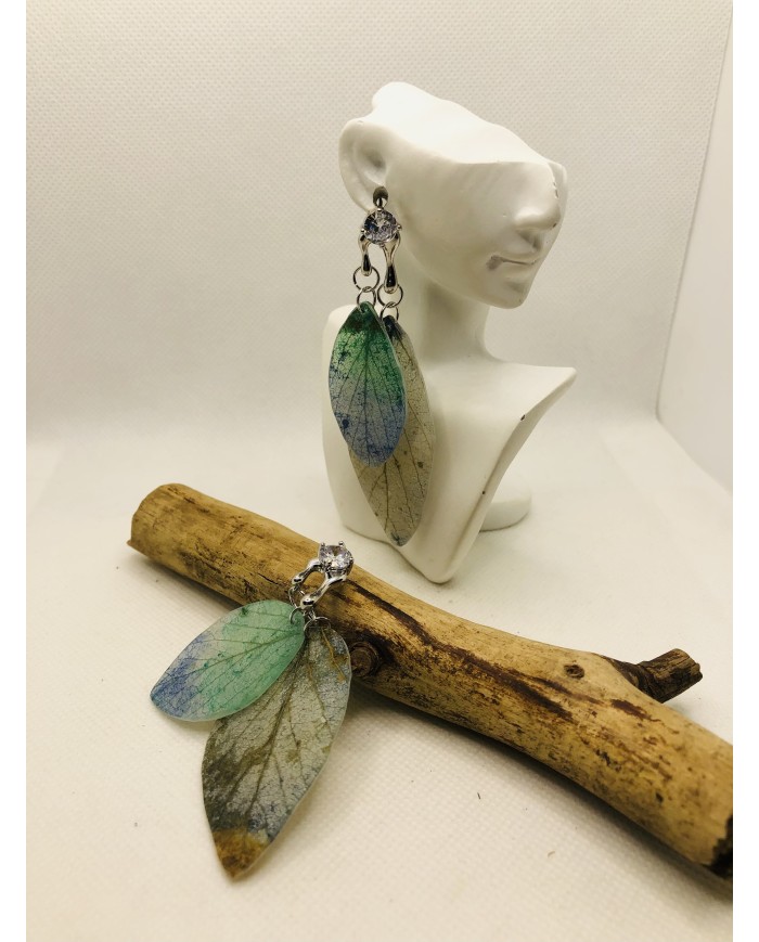 EDICICÓN LIMITADA pendientes  artesanos de hoja natural