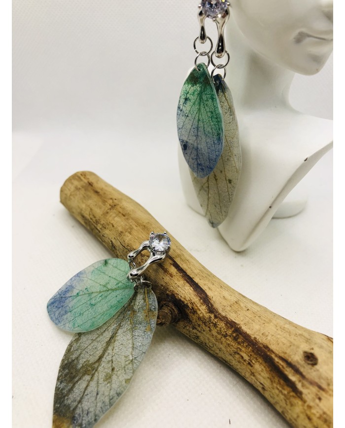 EDICICÓN LIMITADA pendientes  artesanos de hoja natural