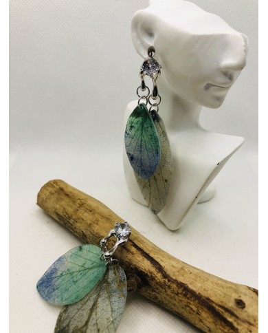 EDICICÓN LIMITADA pendientes  artesanos de hoja natural