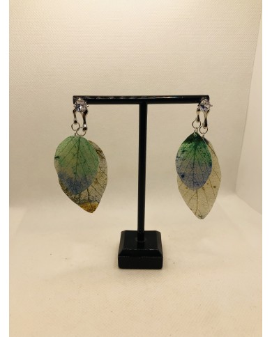 EDICICÓN LIMITADA pendientes  artesanos de hoja natural