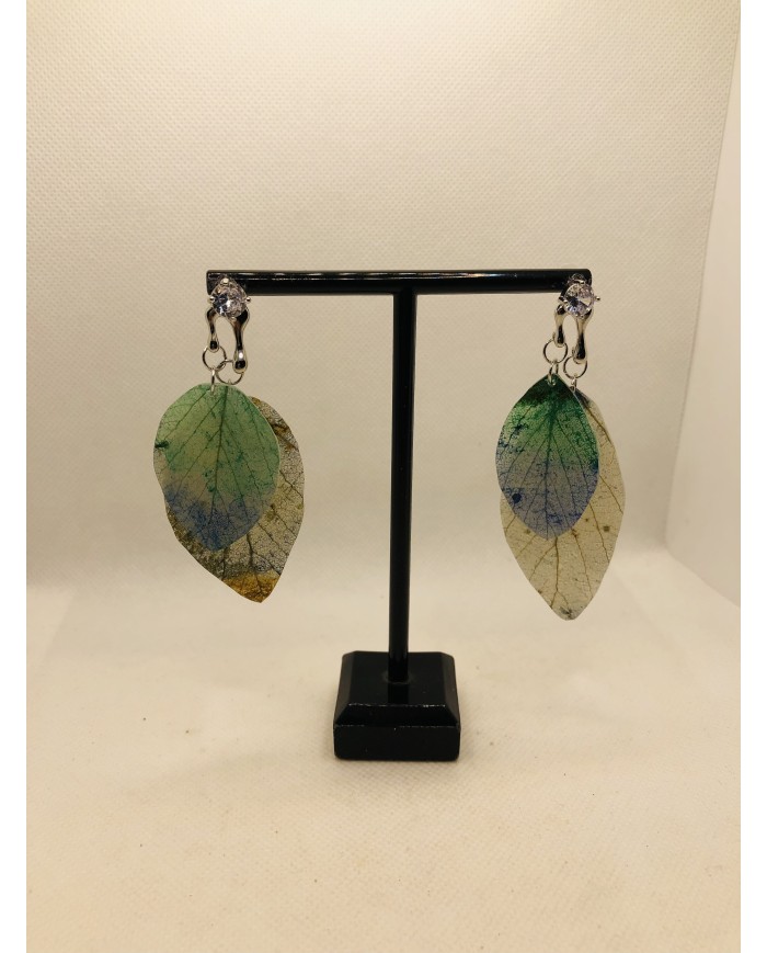 EDICICÓN LIMITADA pendientes  artesanos de hoja natural