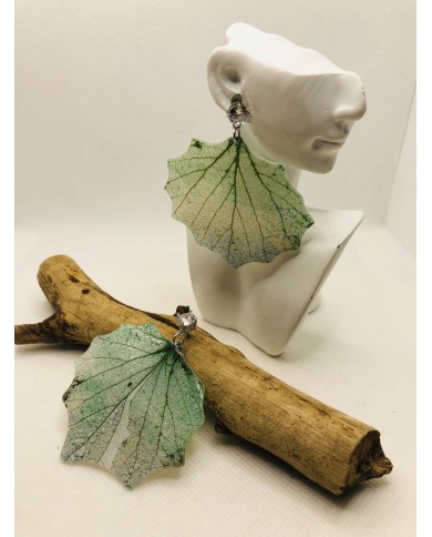 EDICIÓN LIMITADA pendientes artesanos de hoja natural