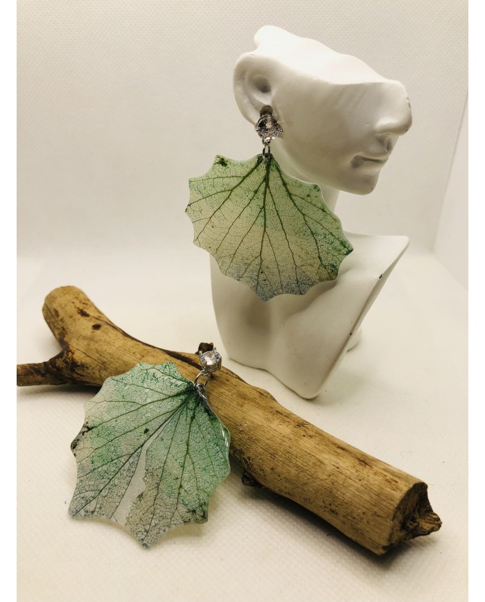 EDICIÓN LIMITADA pendientes artesanos de hoja natural