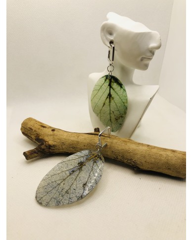 EDICIÓN LIMITADA pendientes artesanos de hoja natural