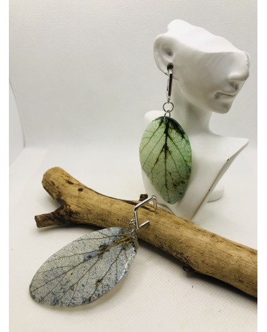 EDICIÓN LIMITADA pendientes artesanos de hoja natural