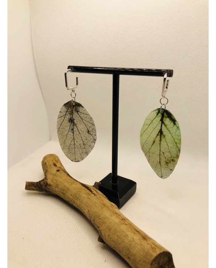 EDICIÓN LIMITADA pendientes artesanos de hoja natural