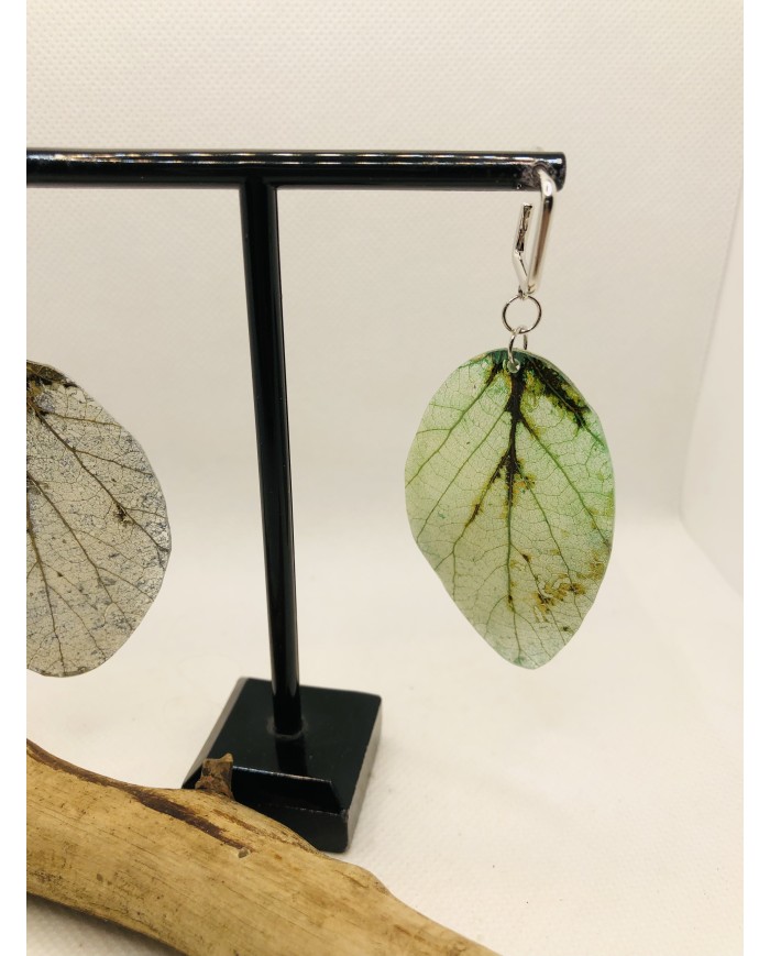 EDICIÓN LIMITADA pendientes artesanos de hoja natural