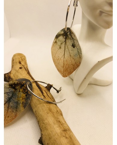EDICIÓN LIMITADA pendientes de hoja natural esqueletizada
