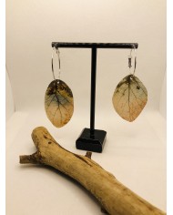 EDICIÓN LIMITADA pendientes de hoja natural esqueletizada