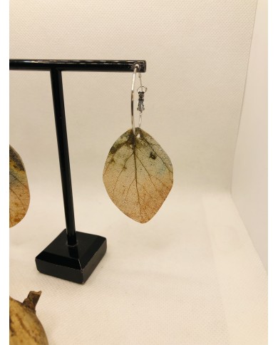 EDICIÓN LIMITADA pendientes de hoja natural esqueletizada