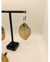 EDICIÓN LIMITADA pendientes de hoja natural esqueletizada