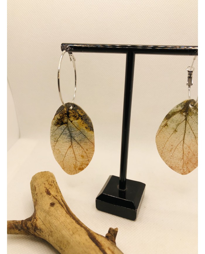 EDICIÓN LIMITADA pendientes de hoja natural esqueletizada