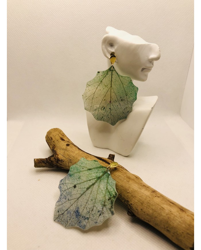 EDICIÓN LIMITADA pendientes artesanos de hoja natural