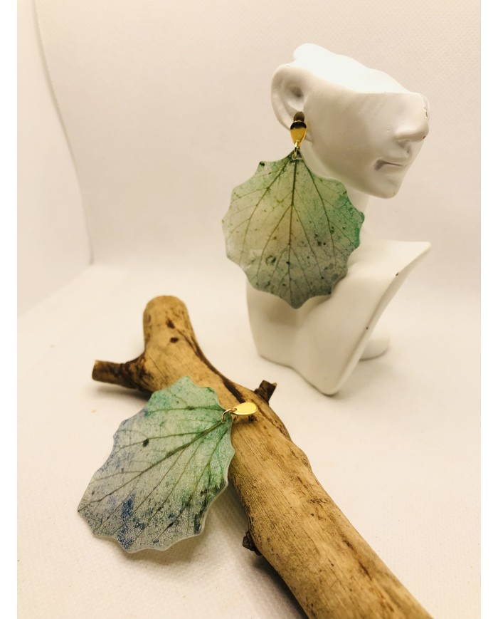 EDICIÓN LIMITADA pendientes artesanos de hoja natural