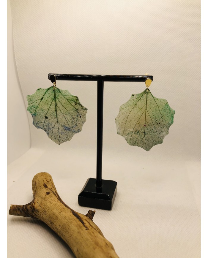 EDICIÓN LIMITADA pendientes artesanos de hoja natural
