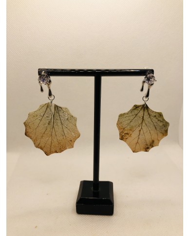 EDICIÓN LIMITADA pendientes de hoja natural esqueletizada