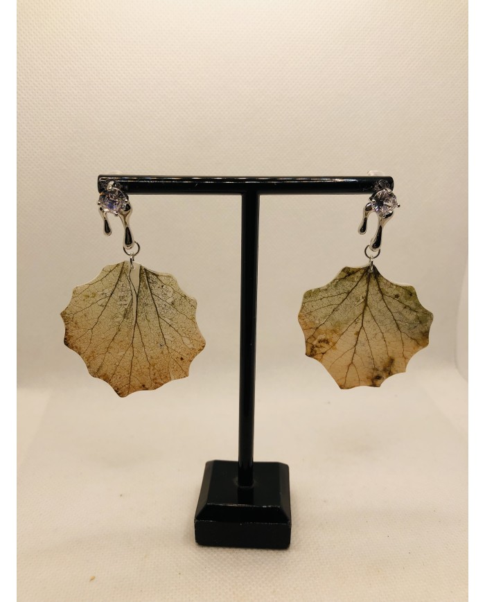 EDICIÓN LIMITADA pendientes de hoja natural esqueletizada