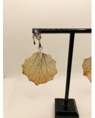 EDICIÓN LIMITADA pendientes de hoja natural esqueletizada