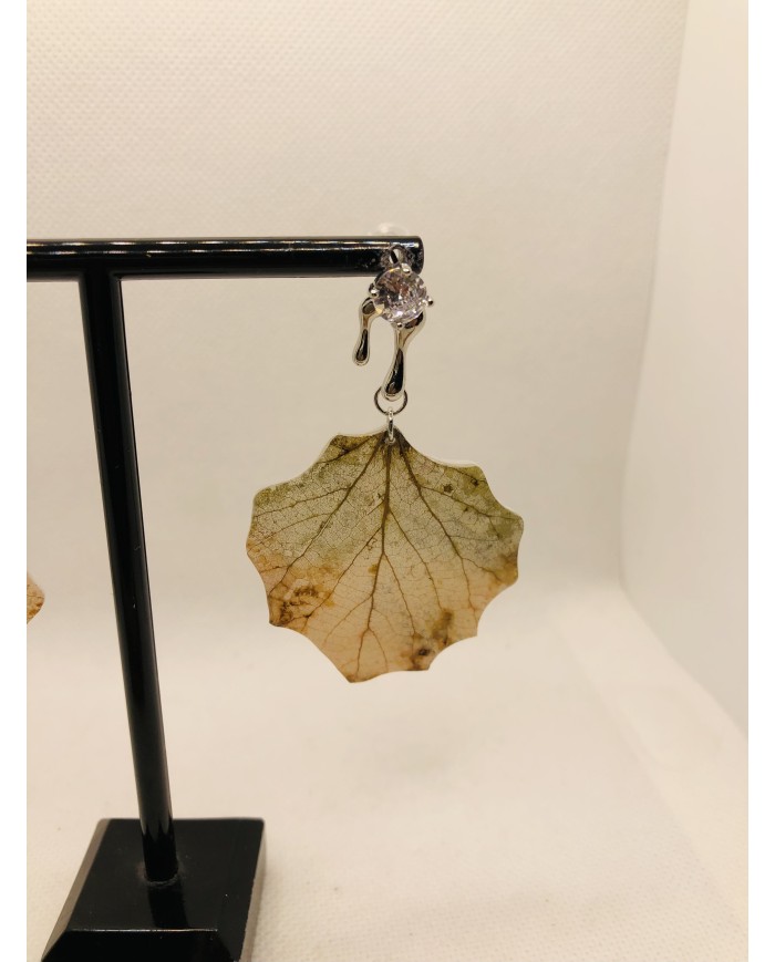 EDICIÓN LIMITADA pendientes de hoja natural esqueletizada