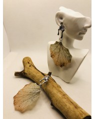 EDICIÓN LIMITADA pendientes de hoja natural esqueletizada